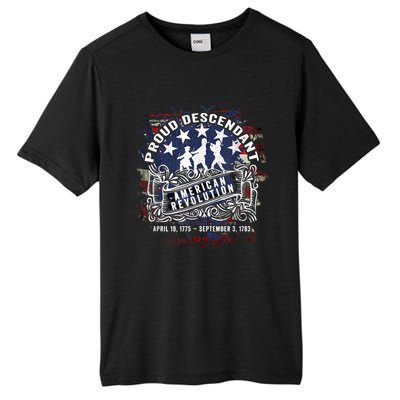 Proud Descendant American Revolution Fife And Drum Novelty Tall Fusion ChromaSoft Performance T-Shirt