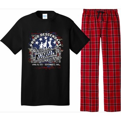 Proud Descendant American Revolution Fife And Drum Novelty Pajama Set