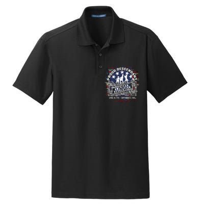 Proud Descendant American Revolution Fife And Drum Novelty Dry Zone Grid Polo