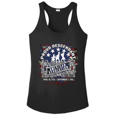 Proud Descendant American Revolution Fife And Drum Novelty Ladies PosiCharge Competitor Racerback Tank