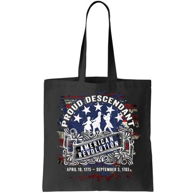 Proud Descendant American Revolution Fife And Drum Novelty Bag