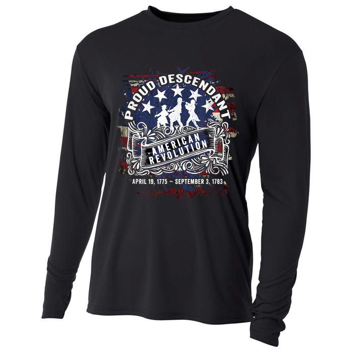 Proud Descendant American Revolution Fife And Drum Novelty Cooling Performance Long Sleeve Crew