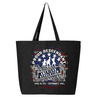 Proud Descendant American Revolution Fife And Drum Novelty 25L Jumbo Tote