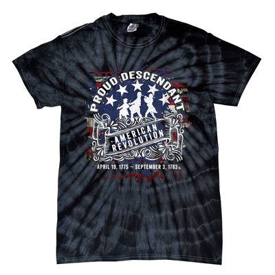 Proud Descendant American Revolution Fife And Drum Novelty Tie-Dye T-Shirt