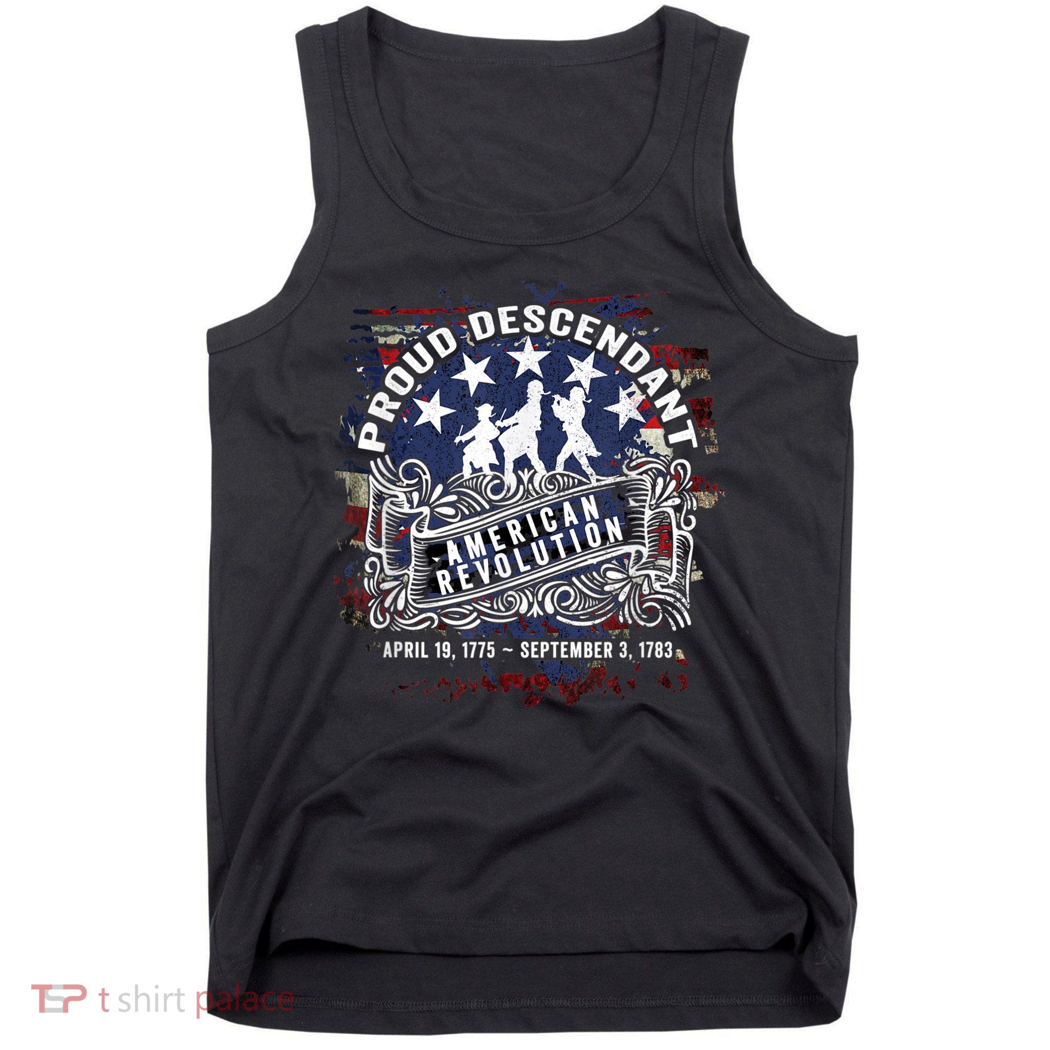 Proud Descendant American Revolution Fife And Drum Novelty Tank Top