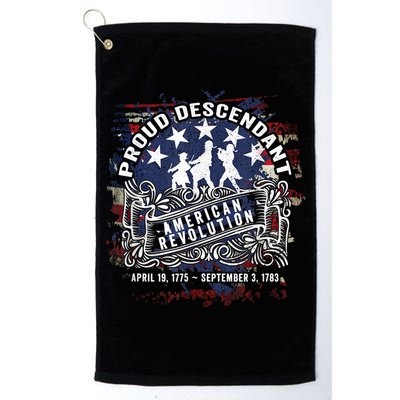 Proud Descendant American Revolution Fife And Drum Novelty Golf Towel