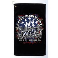 Proud Descendant American Revolution Fife And Drum Novelty Golf Towel