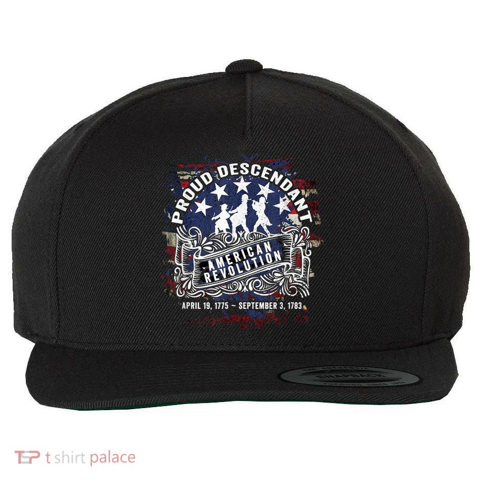 Proud Descendant American Revolution Fife And Drum Novelty Wool Snapback Cap
