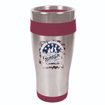 Proud Descendant American Revolution Fife And Drum Novelty 16oz Travel Tumbler