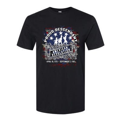 Proud Descendant American Revolution Fife And Drum Novelty Softstyle CVC T-Shirt