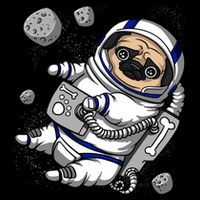 Pug Dog Astronaut Funny Space Cosmic Girl Boy Backpack