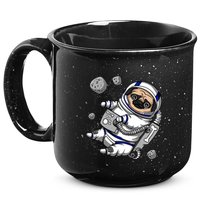 Pug Dog Astronaut Funny Space Cosmic Girl Boy 15oz Campfire Ceramic Mug