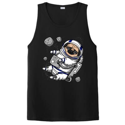 Pug Dog Astronaut Funny Space Cosmic Girl Boy PosiCharge Competitor Tank