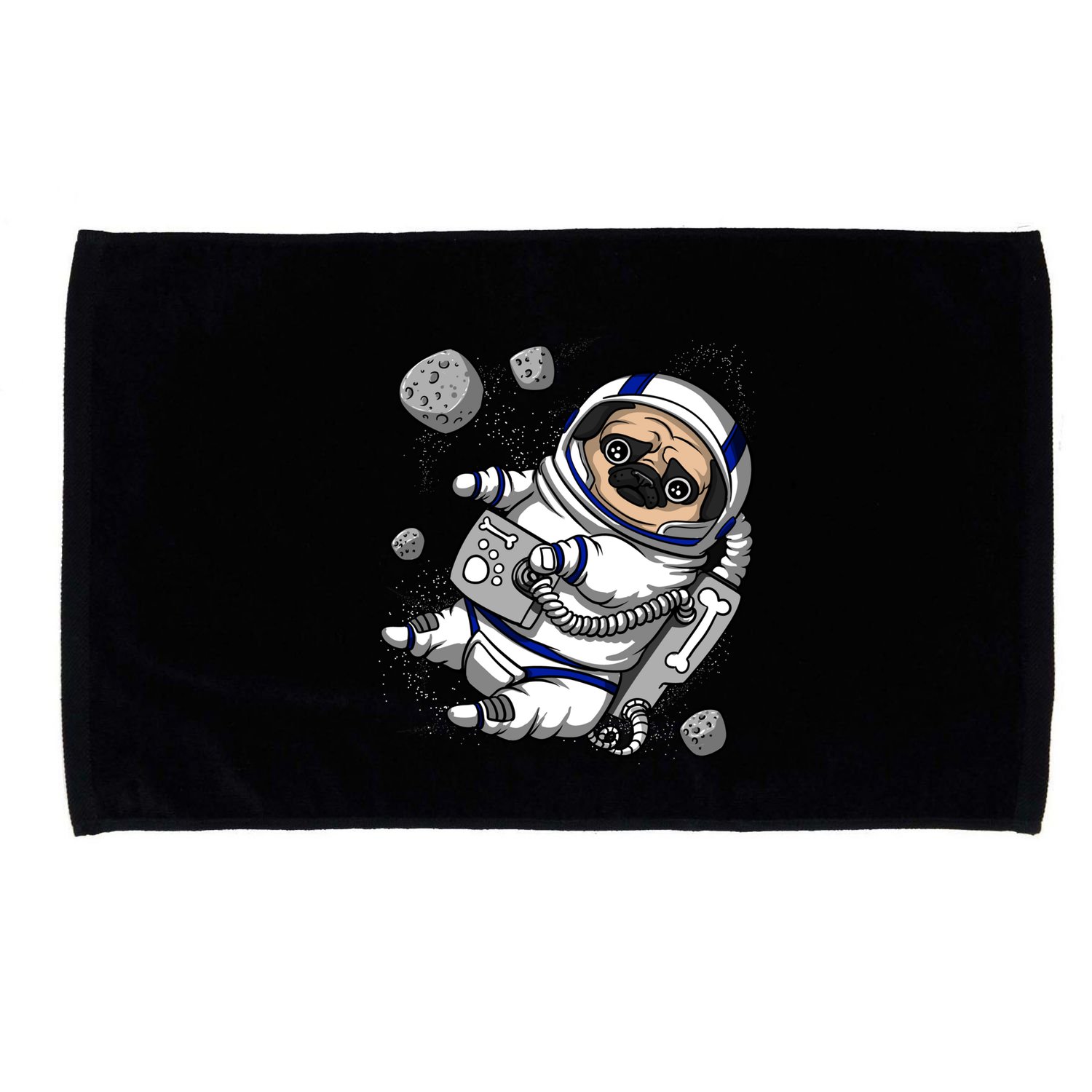 Pug Dog Astronaut Funny Space Cosmic Girl Boy Microfiber Hand Towel
