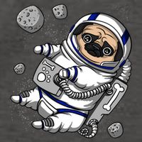 Pug Dog Astronaut Funny Space Cosmic Girl Boy Vector Backpack