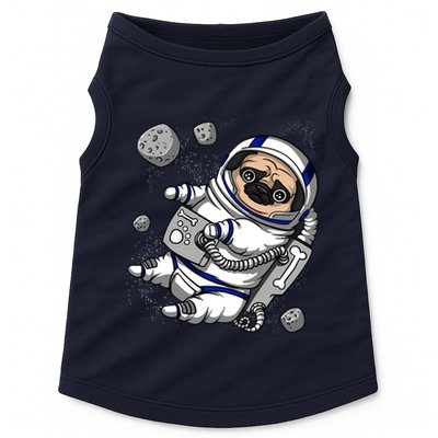 Pug Dog Astronaut Funny Space Cosmic Girl Boy Doggie Tank