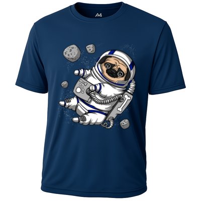 Pug Dog Astronaut Funny Space Cosmic Girl Boy Performance Shirt