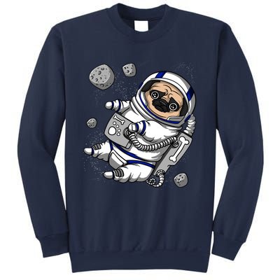 Pug Dog Astronaut Funny Space Cosmic Girl Boy Sweatshirt