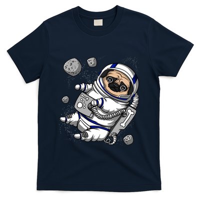 Pug Dog Astronaut Funny Space Cosmic Girl Boy T-Shirt