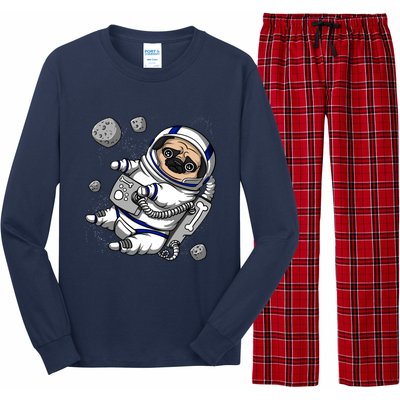 Pug Dog Astronaut Funny Space Cosmic Girl Boy Long Sleeve Pajama Set