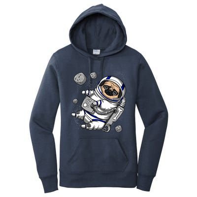 Pug Dog Astronaut Funny Space Cosmic Girl Boy Women's Pullover Hoodie