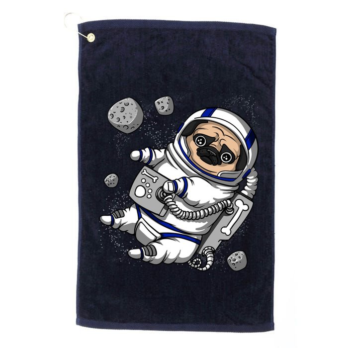 Pug Dog Astronaut Funny Space Cosmic Girl Boy Golf Towel