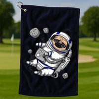 Pug Dog Astronaut Funny Space Cosmic Girl Boy Golf Towel