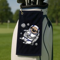 Pug Dog Astronaut Funny Space Cosmic Girl Boy Golf Towel