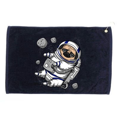 Pug Dog Astronaut Funny Space Cosmic Girl Boy Grommeted Golf Towel