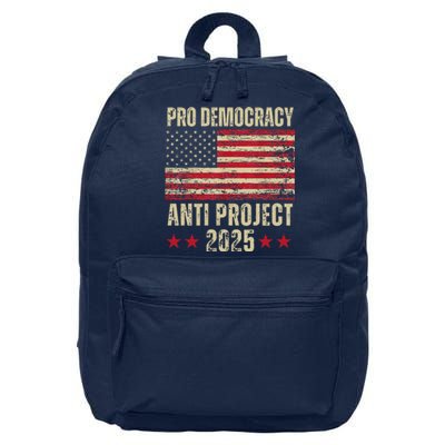 Pro Democracy Anti Project 2025 Stop Project 2025 Anti Trump 16 in Basic Backpack