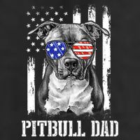 Pitbull Dad American Flag 4th Of July Dog Father's Days Golf Towel
