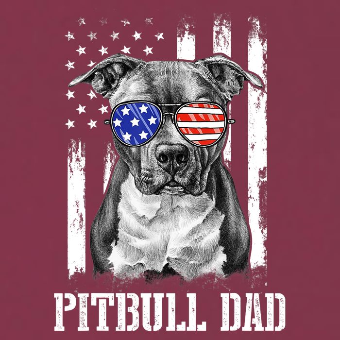 Pitbull Dad American Flag 4th Of July Dog Father's Days 16oz Travel Tumbler