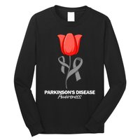 ParkinsonS Disease Awareness April Month Red Tulip Long Sleeve Shirt