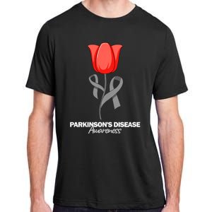 ParkinsonS Disease Awareness April Month Red Tulip Adult ChromaSoft Performance T-Shirt