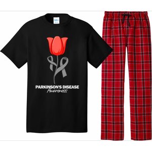 ParkinsonS Disease Awareness April Month Red Tulip Pajama Set