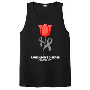 ParkinsonS Disease Awareness April Month Red Tulip PosiCharge Competitor Tank