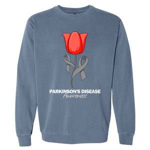 ParkinsonS Disease Awareness April Month Red Tulip Garment-Dyed Sweatshirt