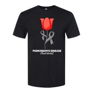 ParkinsonS Disease Awareness April Month Red Tulip Softstyle CVC T-Shirt