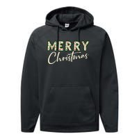 Pretty Decorative And Stylish Applique Style Merry Christmas Tank Top Performance Fleece Hoodie