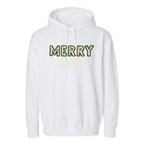 Pretty Decorative And Stylish Applique Style Merry Christmas Tank Top Garment-Dyed Fleece Hoodie