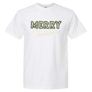 Pretty Decorative And Stylish Applique Style Merry Christmas Tank Top Garment-Dyed Heavyweight T-Shirt