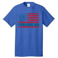 Pickleball Dad American Us Flag Vintage 4th Of July Dad Great Gift Tall T-Shirt