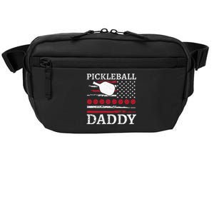 Pickleball Daddy American Flag Dad Funny Retired Sport Crossbody Pack