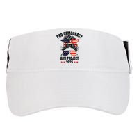 Pro Democracy Anti Project 2025 Stop Project 2025 Messy Bun Adult Drive Performance Visor