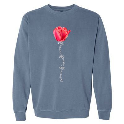 ParkinsonS Disease Awareness Tulip April Month Cool Gift Garment-Dyed Sweatshirt