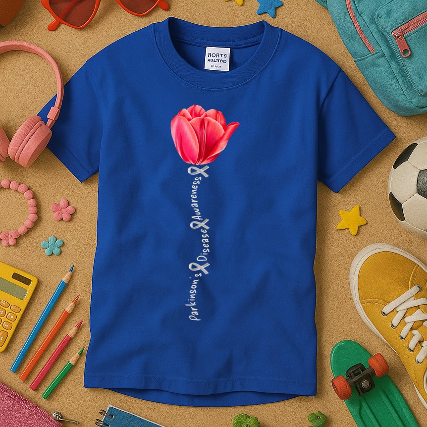 ParkinsonS Disease Awareness Tulip April Month Cool Gift Kids T-Shirt