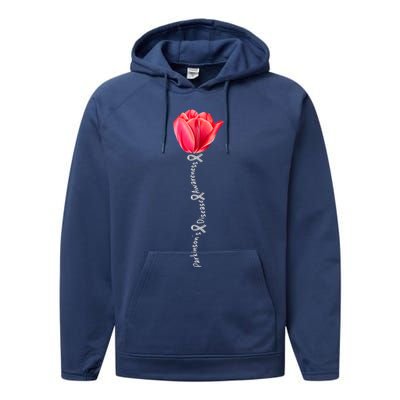 ParkinsonS Disease Awareness Tulip April Month Cool Gift Performance Fleece Hoodie