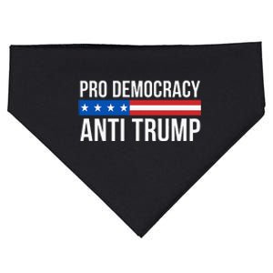 Pro Democracy Anti Trump USA-Made Doggie Bandana