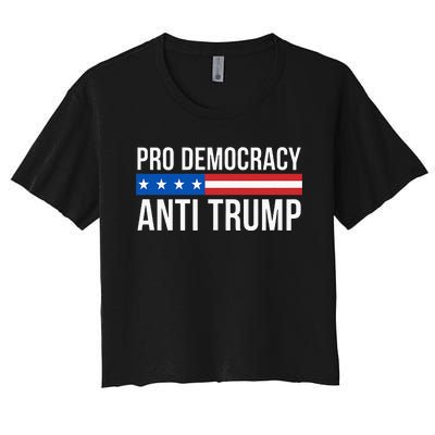 Pro Democracy Anti Trump Women's Crop Top Tee