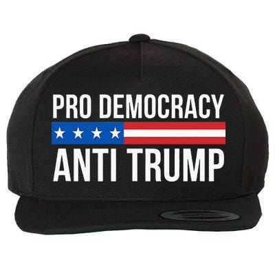 Pro Democracy Anti Trump Wool Snapback Cap